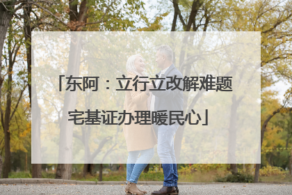 东阿：立行立改解难题 宅基证办理暖民心